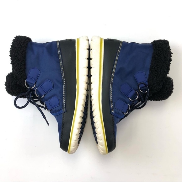 Sorel Cozy Carnival Aviation blue black ankle winter womens boots Size 7 - Picture 8 of 11
